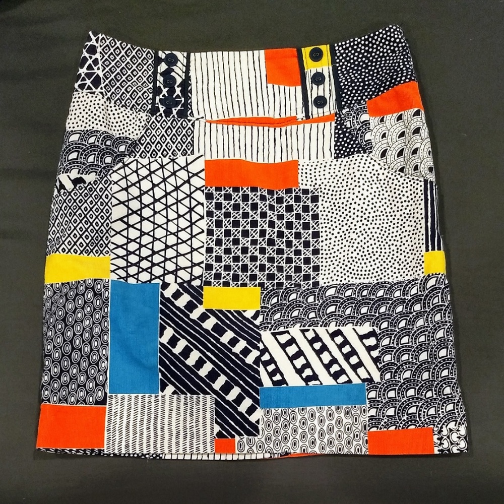 Anthro We Love Vera patchwork corduroy skirt